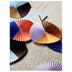 Broste Copenhagen Décoration murale éventail Saba en papier | Bleu ciel