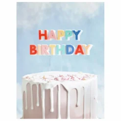 Online Meri Meri Décorations de gâteau d'anniversaire Happy Birthday Multicolore