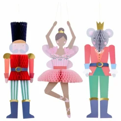 Discount Meri Meri Décorations géantes à suspendre Casse Noisette - Lot de 3 Multicolore