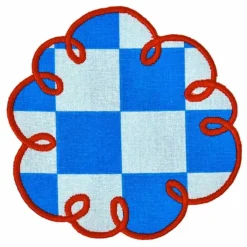 Bitossi Art De La Table|Dessous de verre vichy Dama Azzurro - Set de 2 |