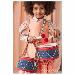 Meri Meri Déguisements|Déguisement Tambour en papier tissé et baguettes en bois