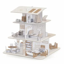 Djeco DIY - Maison de poupées en carton Multicolore New