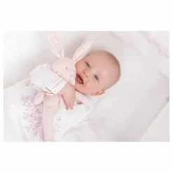 New Tartine et Chocolat Doudou Augustin le lapin tout doux | Rose pâle