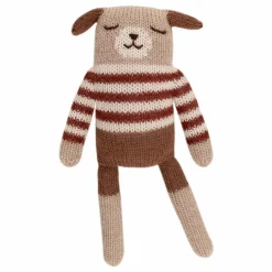 Main Sauvage Doudous, Peluches|Doudous Et Peluches|Doudou Chiot sweat rayé