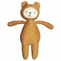 Fabelab Doudou en coton bio Ours Ocre