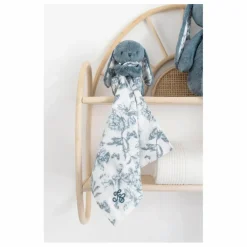 Tartine et Chocolat Doudou lange Augustin le lapin Toile de Jouy | Bleu New