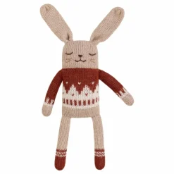 Main Sauvage Doudou lapin pull jacquard | Sienne Sale