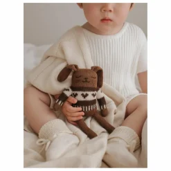 Main Sauvage Doudou Lapin pull jacquard |