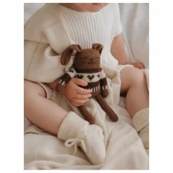 Main Sauvage Doudou Lapin pull jacquard |