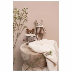 Clearance Main Sauvage Doudou Ourson barboteuse rayée | Noisette