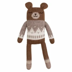 Main Sauvage Doudou ourson pull jacquard | Taupe Clearance