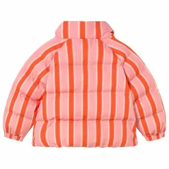 New Tinycottons Doudoune Retro Rayée | Rose