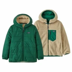 Patagonia Doudoune Réversible Ready Freddy Fibres Recyclées | Vert Clearance
