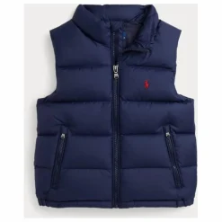 Discount Ralph Lauren Doudoune Sans Manches Logo Fibres Recyclées | Bleu marine