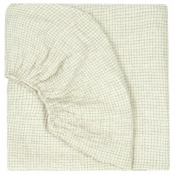 Nobodinoz Drap-housse Blue Grid | Bleu Outlet