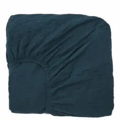 Haomy Drap-housse Dili en voile de coton | Bleu de Prusse Clearance