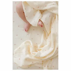 Soft Spot Linge De Lit Bébé|Linge De Lit Bébé|Drap-housse Ribbon en coton bio |