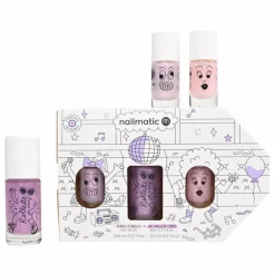 Enfant Nailmatic Kids Maquillage Enfant|Duo de vernis et body rollette Bus Party | Lilas