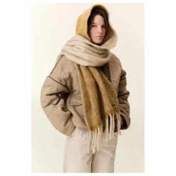 Leon & Harper Echarpe Elton Rayée | Camel Hot