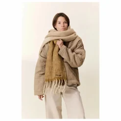 Leon & Harper Echarpe Elton Rayée | Camel Hot