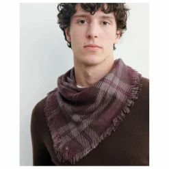 Bompard Echarpe Mini Carré Tartan Cachemire | Mûre