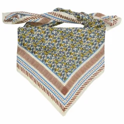 New Becksöndergaard Echarpe Strawpetta Sico Coton et Soie | Bleu