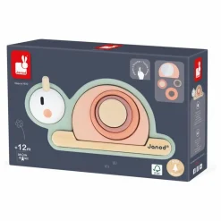 Janod Empilable Sensoriel Escargot Multicolore