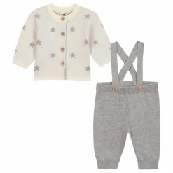 New Bonton Ensemble Cardigan et Pantalon Loup | Gris chiné