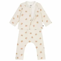 Petit Bateau Ensemble Cardigan Pantalon et Body Pandas | Ecru Online