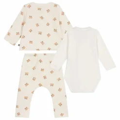 Petit Bateau Ensemble Cardigan Pantalon et Body Pandas | Ecru Online