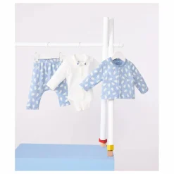 Petit Bateau Ensemble Cardigan Pantalon et Body Ours Coton Bio |