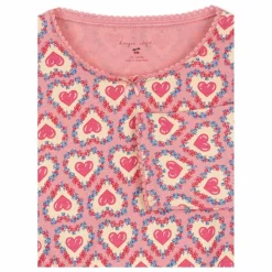 Konges Sløjd Ensemble Chemisier et Pantalon Coeurs Coton Bio | Beige