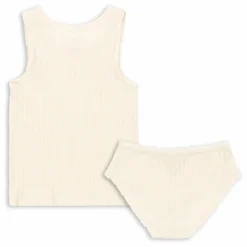 Konges Sløjd Ensemble Culotte et Débardeur Coton Bio | Ecru Hot