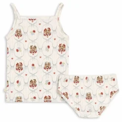 Enfant Konges Sløjd Ensemble Débardeur et Culotte Minnie Chiens Pointelle Coton Bio |