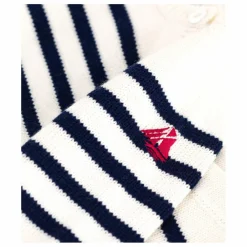 New Petit Bateau Ensemble Pull et Pantalon Marinière Laine | Ecru