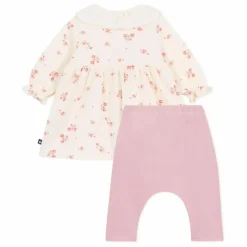 Petit Bateau Ensemble Robe et Legging Fleurs Coton Bio |