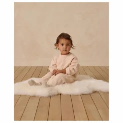 Quincy Mae Ensemble Sweat et Jogger Maille | Saumon