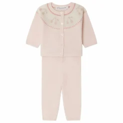 Bonpoint Ensemble Top et Pantalon Jenny Laine et Cachemire | Rose New