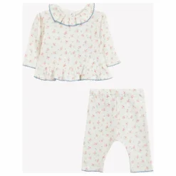 Tartine et Chocolat Ensemble T-shirt et Legging Fleuri | Ecru