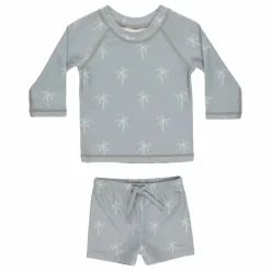 Quincy Mae Ensemble T-shirt et Short Rashguard Finn | Bleu