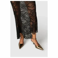 Femme BY FAR Escarpins Teese Métallisés Cuir d'Anguille |