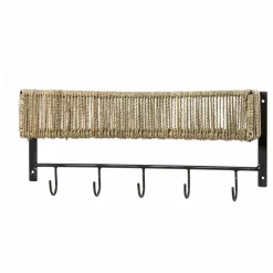 Cosydar Meubles De Rangement|Etagère en métal et feuille de palmier |