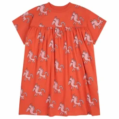 Discount Bobo Choses Exclusivité x Smallable - Robe Coton Bio Cheval Blanc | Terracotta
