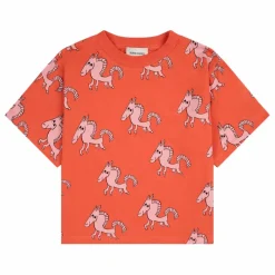 Enfant Bobo Choses Blouses, T-Shirts|T-Shirts, Chemises|Exclusivité x Smallable - T-Shirt Coton Bio Cheval Blanc |