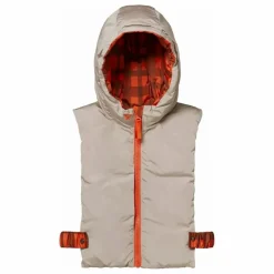 Best Fudoon Exclusivité X Smallable - Capuche Doudoune Réversible Carreaux | Orange