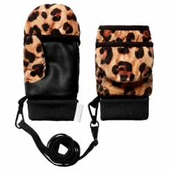 Fudoon Exclusivité X Smallable - Moufles Convertibles Mitaines Léopard | Marron New