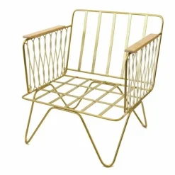 Honoré Fauteuil Croisette doré mat epoxy, velours |