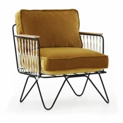 Honoré Canapés, Fauteuils|Fauteuil Croisette noir epoxy, velours |