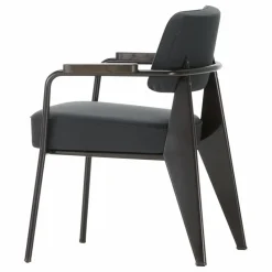 Vitra Chaises, Tabourets, Bancs|Fauteuil Direction, piétement noir foncé- Jean Prouvé |