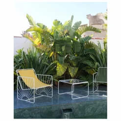 New Honoré Fauteuil Eldorado outdoor soleil en toile déperlante | Blanc